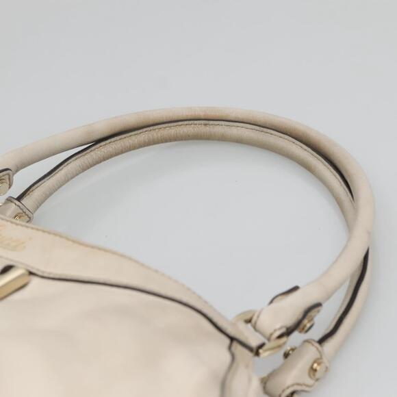 GUCCI Tote Bag Leather Ivory Gold - Picture 8 of 16